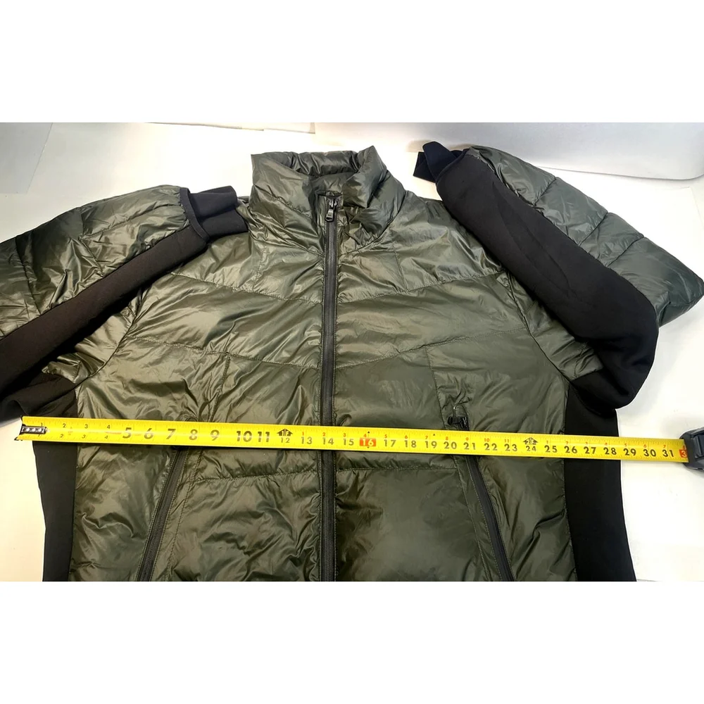 Michael Kors Jacket Mens 3XL Green‎ Down Puffer Thumbholes Full Zip Winter Coat